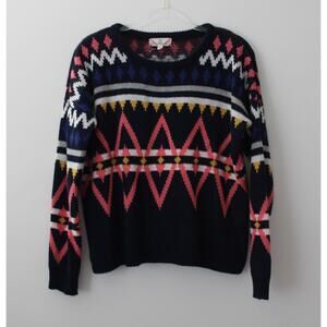 Pink Rose Womens Crewneck Sweater Blue Size L Pre-Owned